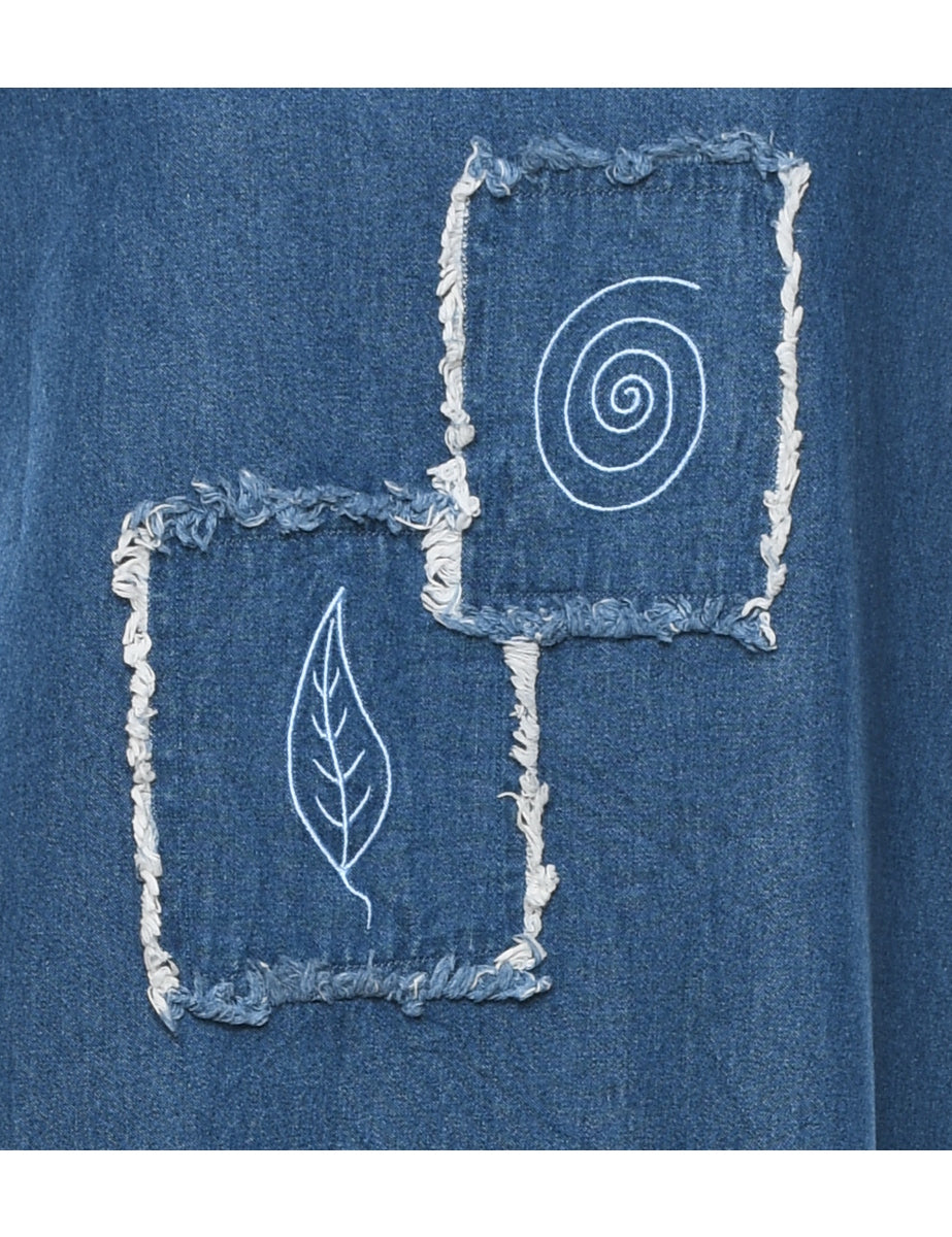 Medium Wash Denim Dress - XL