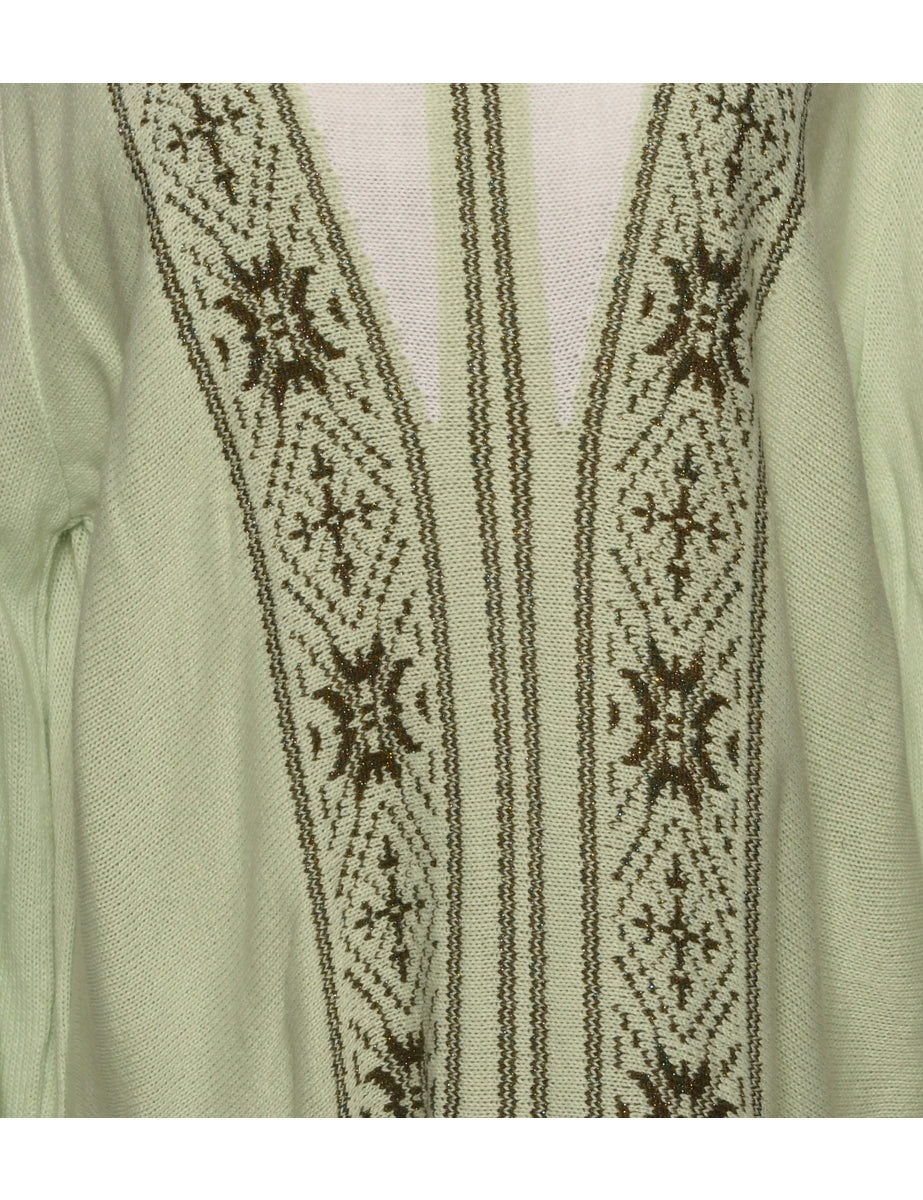 Lurex Thread Pattern Jumper - L