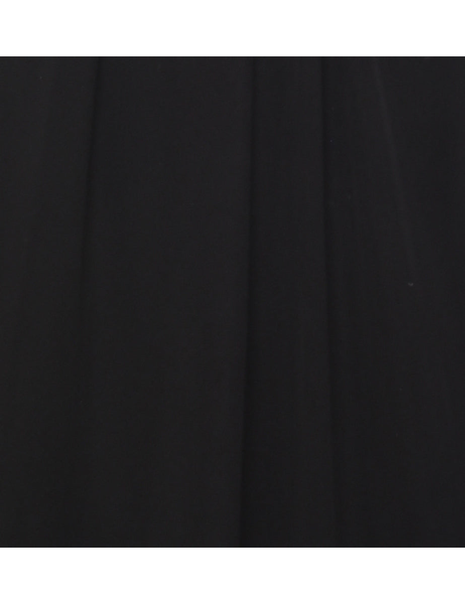 Black Strappy Diamanté Detail Evening Dress - S