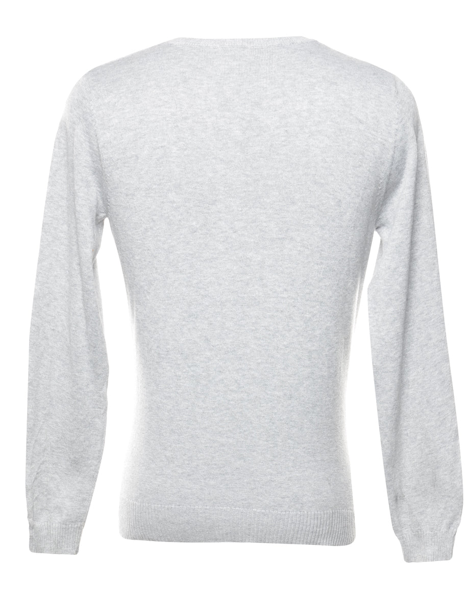 Izod Argyle Grey Jumper - M
