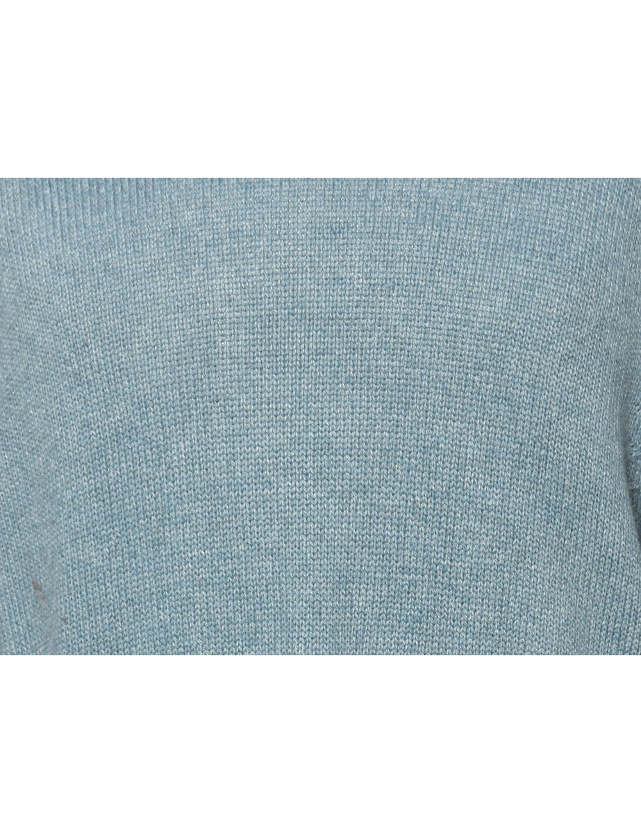 Mid Wash Blue Croft & Barrow Jumper - L