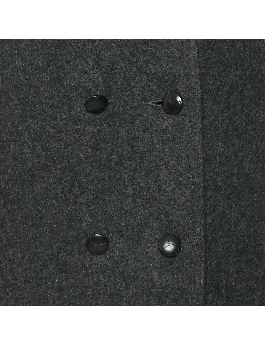Double Breasted Wool Coat - M