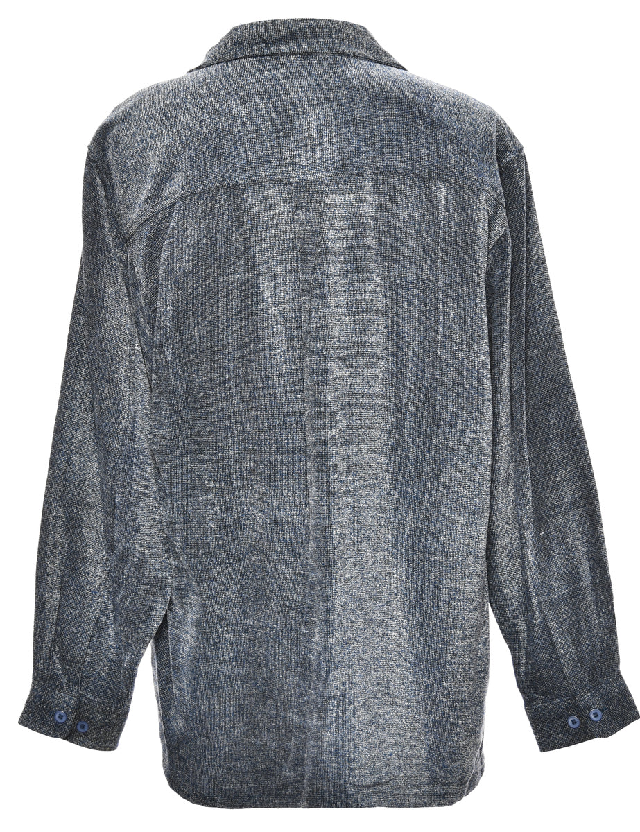 Textured Blue Shirt - L