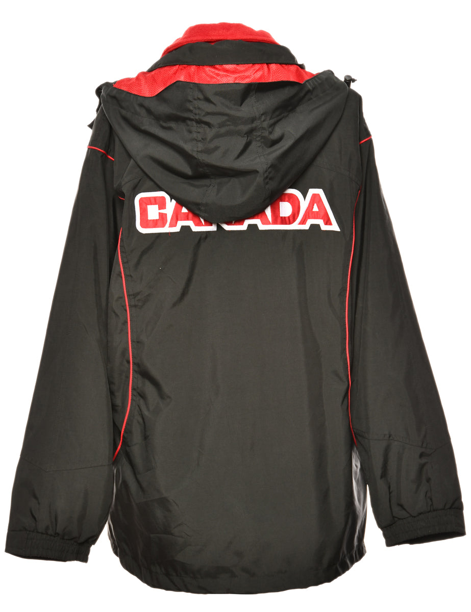 Zip Front Black & Red Canada Mountaineering Jacket - L