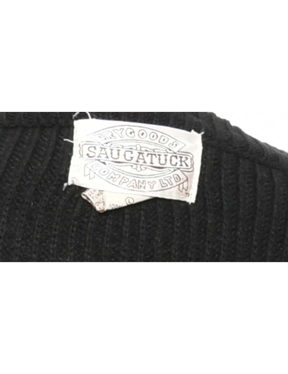 Long Sleeved Black Jumper - L