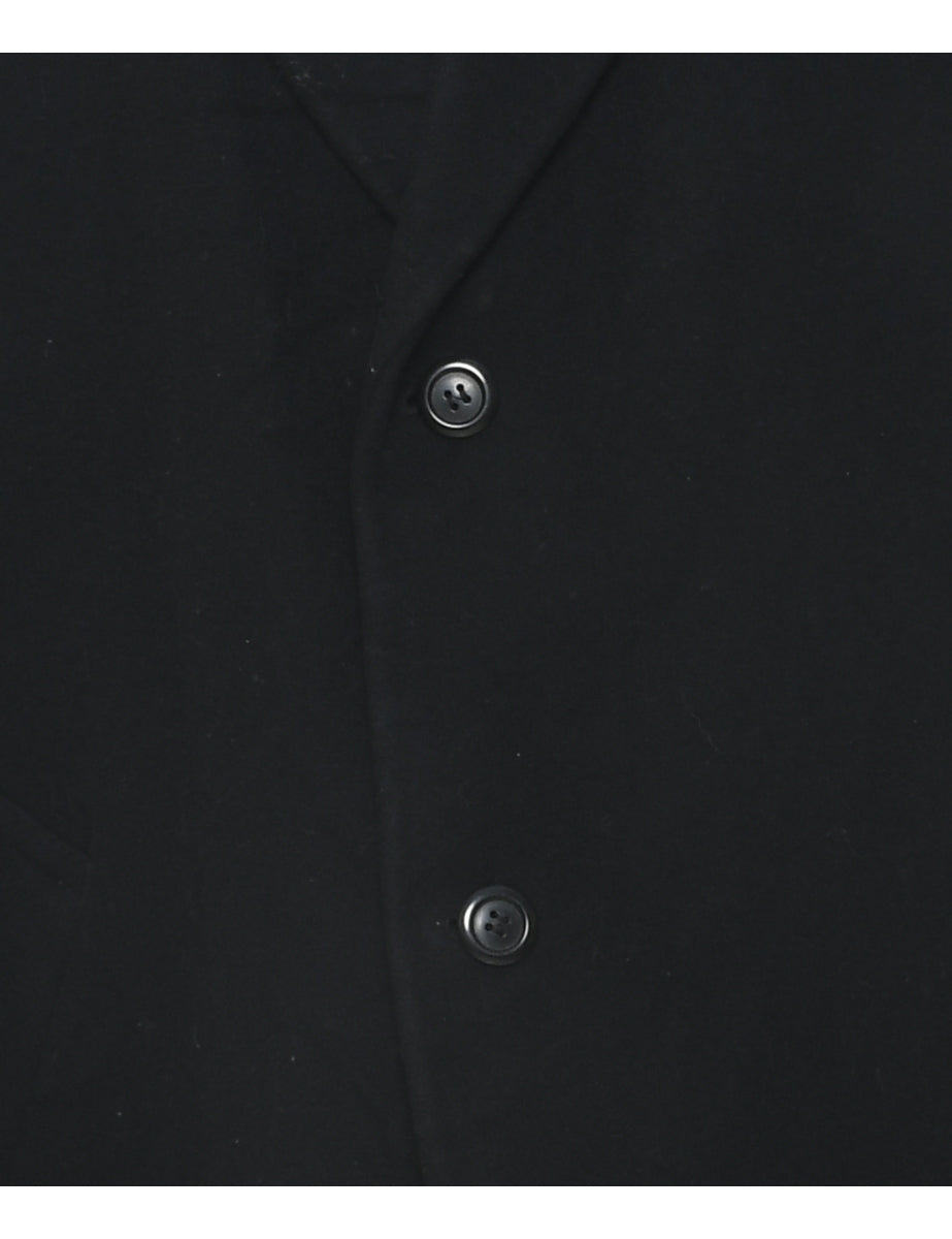Black Wool Coat - XL