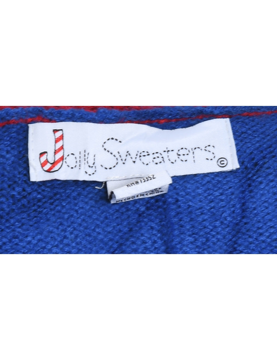 Multi-Colour Christmas Knit Jumper  - M