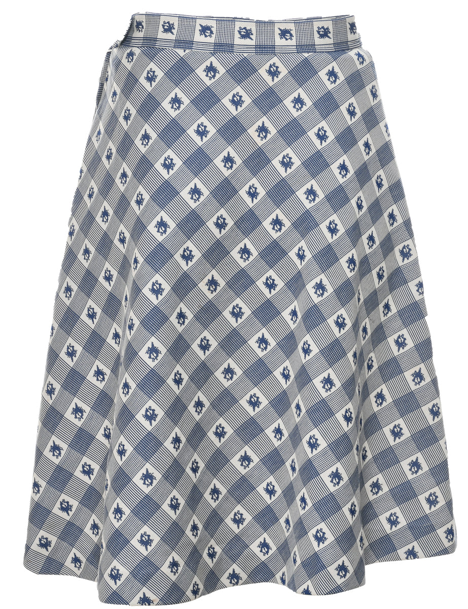 Checked Midi Skirt - S