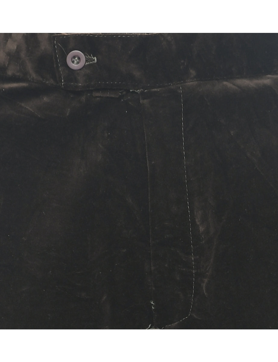 Flared Leg Velvet Trousers - W27 L18
