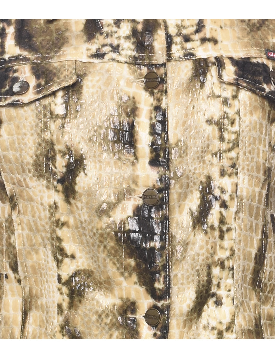 Y2K Animal Print Evening Jacket - L
