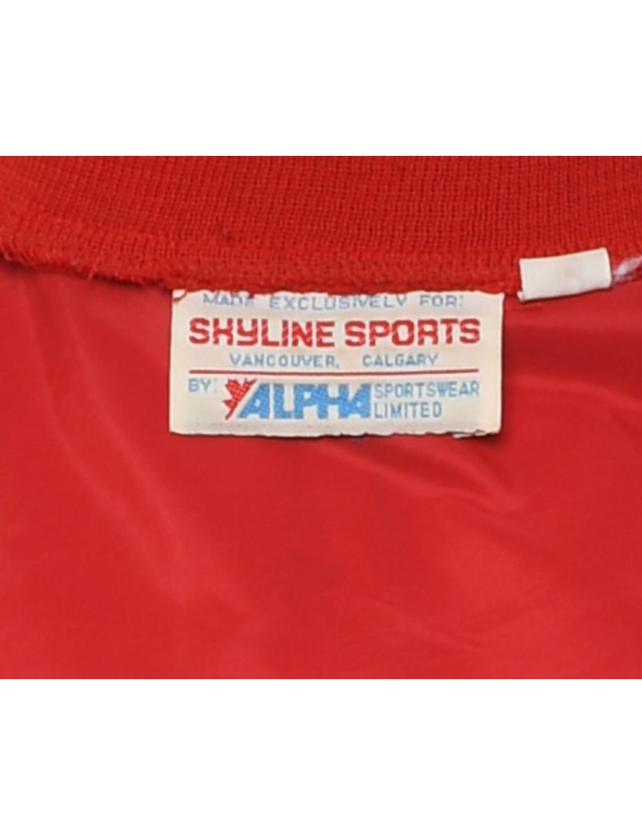Red & White Canada Design Nylon Jersey - L