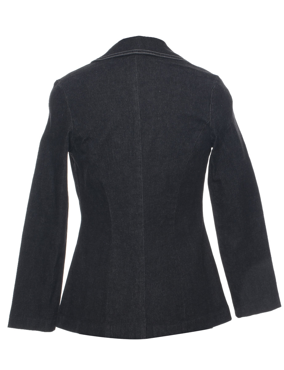 Dark Grey Denim Jacket - S