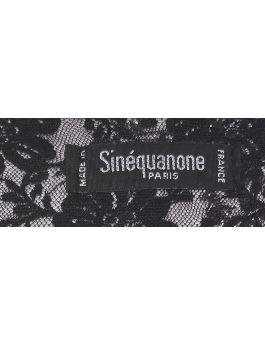Lace Black Evening Top - S