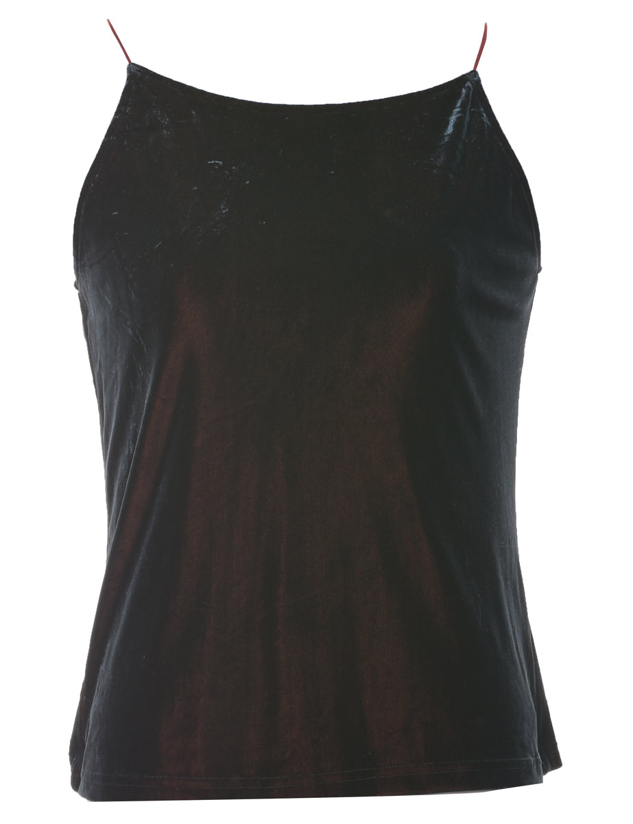 Velvet Fabric Evening Top - M