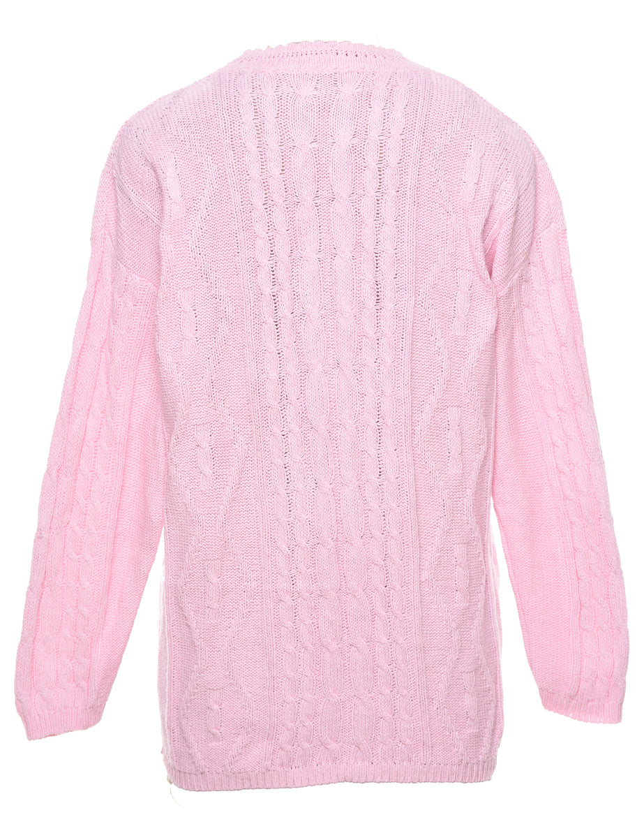 Cable Knit Jumper - M