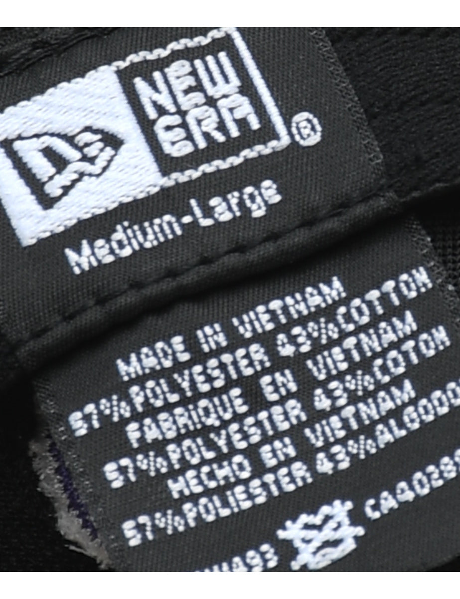 Black Embroided Cap - L
