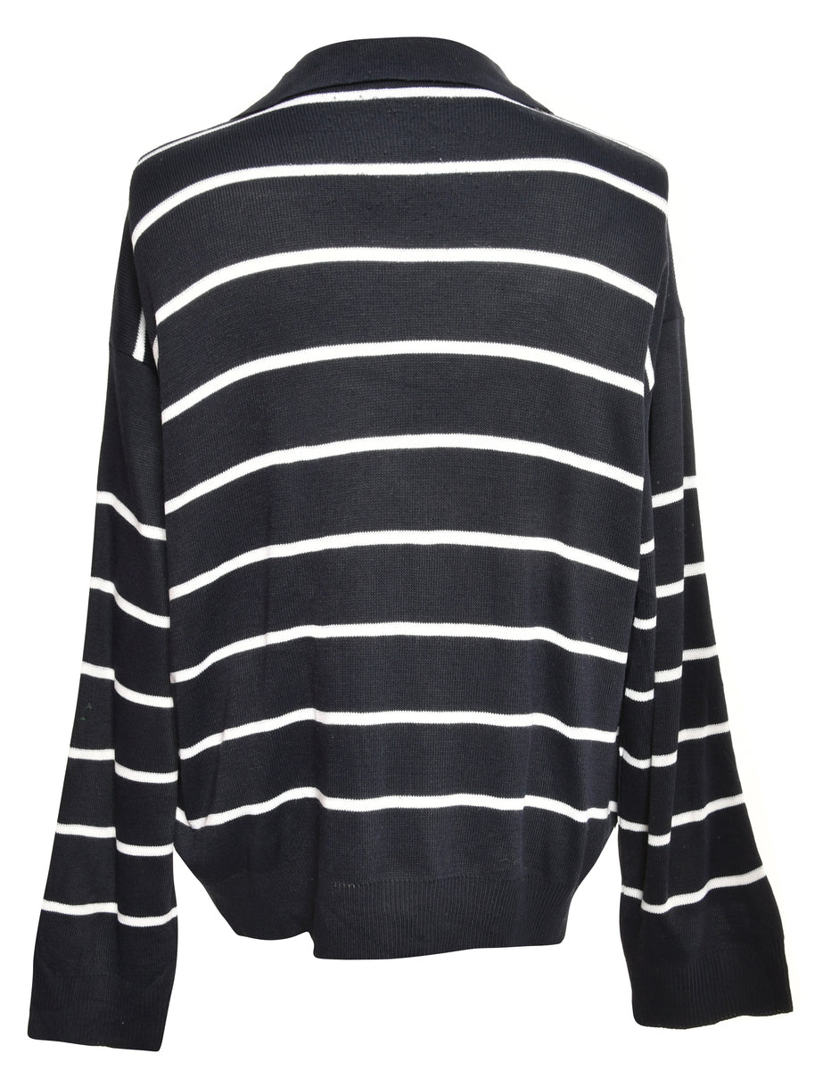 Blue Striped Jumper - M