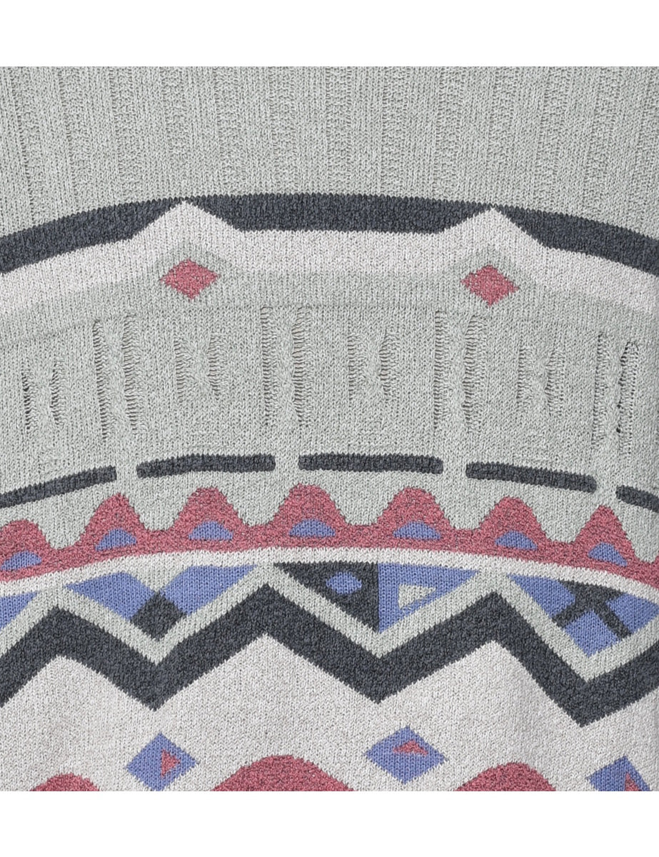 Geometric Pattern Jumper - L