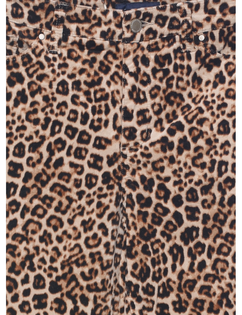 Leopard Print Trousers - W30 L27