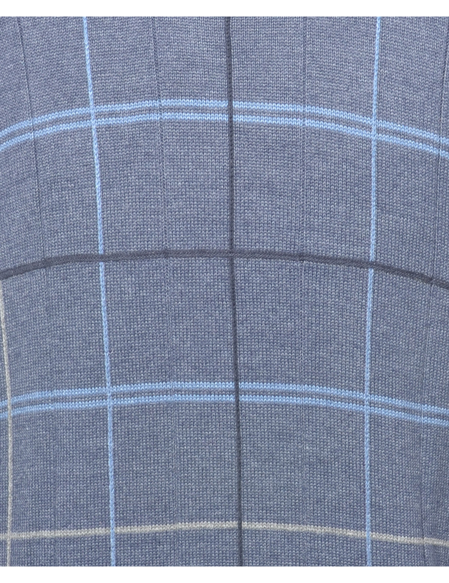 Checked Blue Jumper - XL