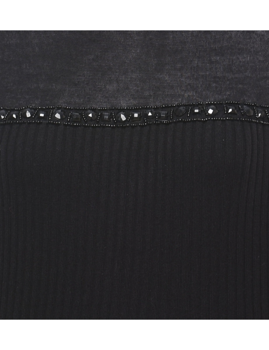 Beaded Fine Knit Jumper - S