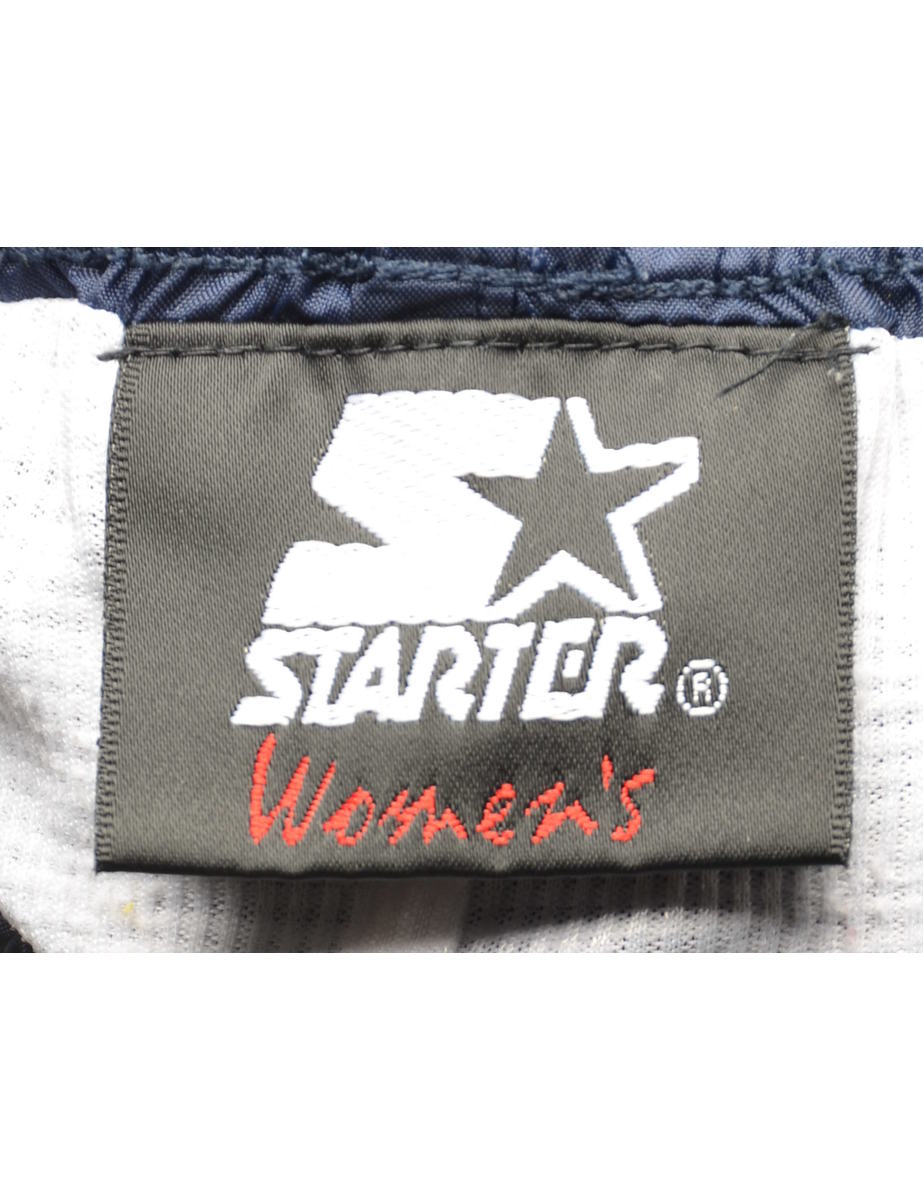 Starter Navy Shiny Track Pants - W32 L30