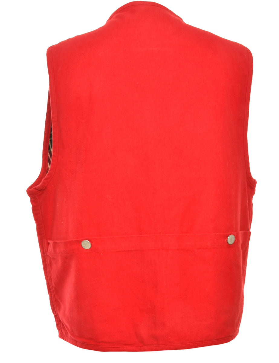 Button Front Red Jacket - M