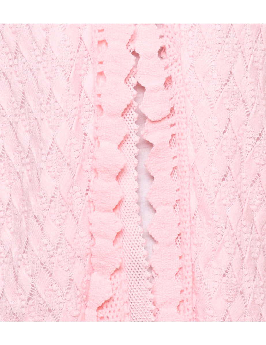 Pale Pink Cardigan - L