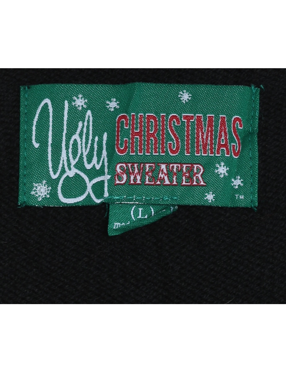 Santa Claus & Reindeer Christmas Jumper - L