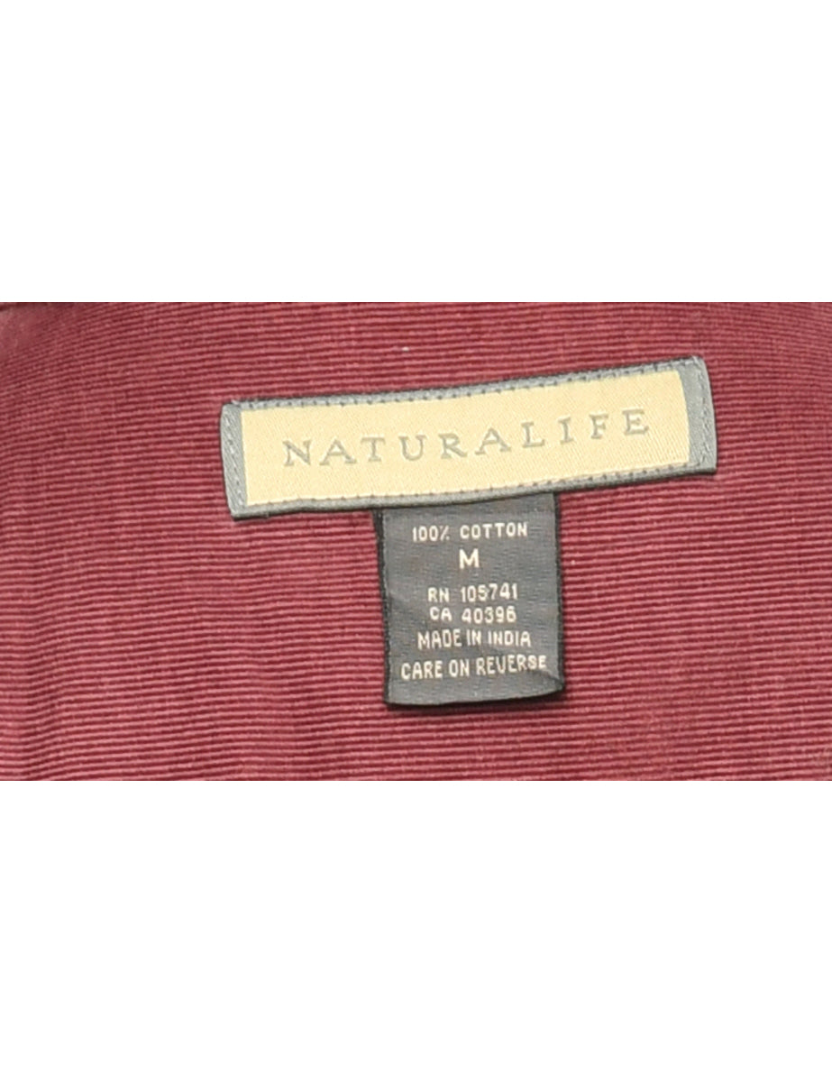 Corduroy Maroon Classic Shirt - M