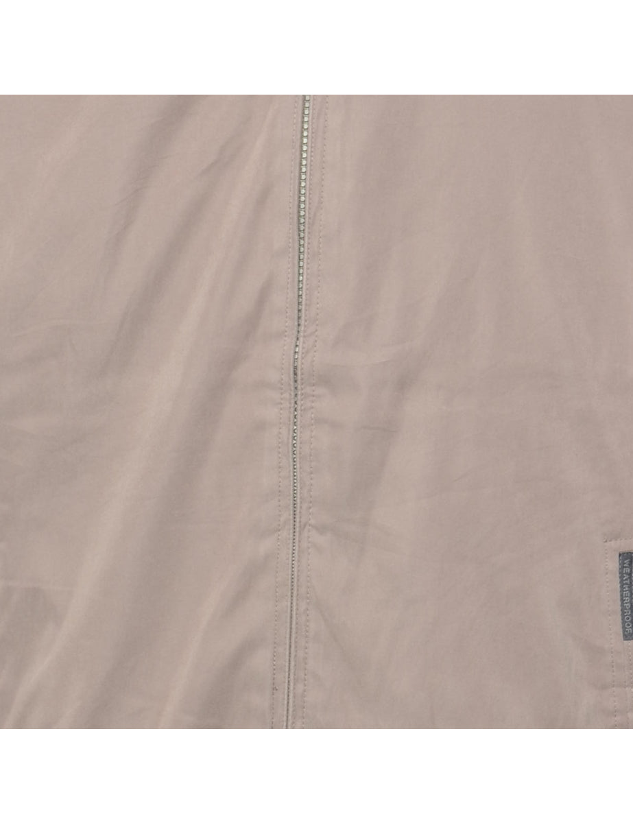 Weather Proof Zip-Front Light Brown Jacket - XL
