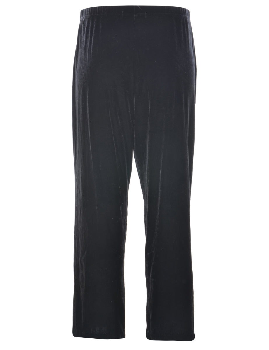Black Velvet Trousers - W28 L27