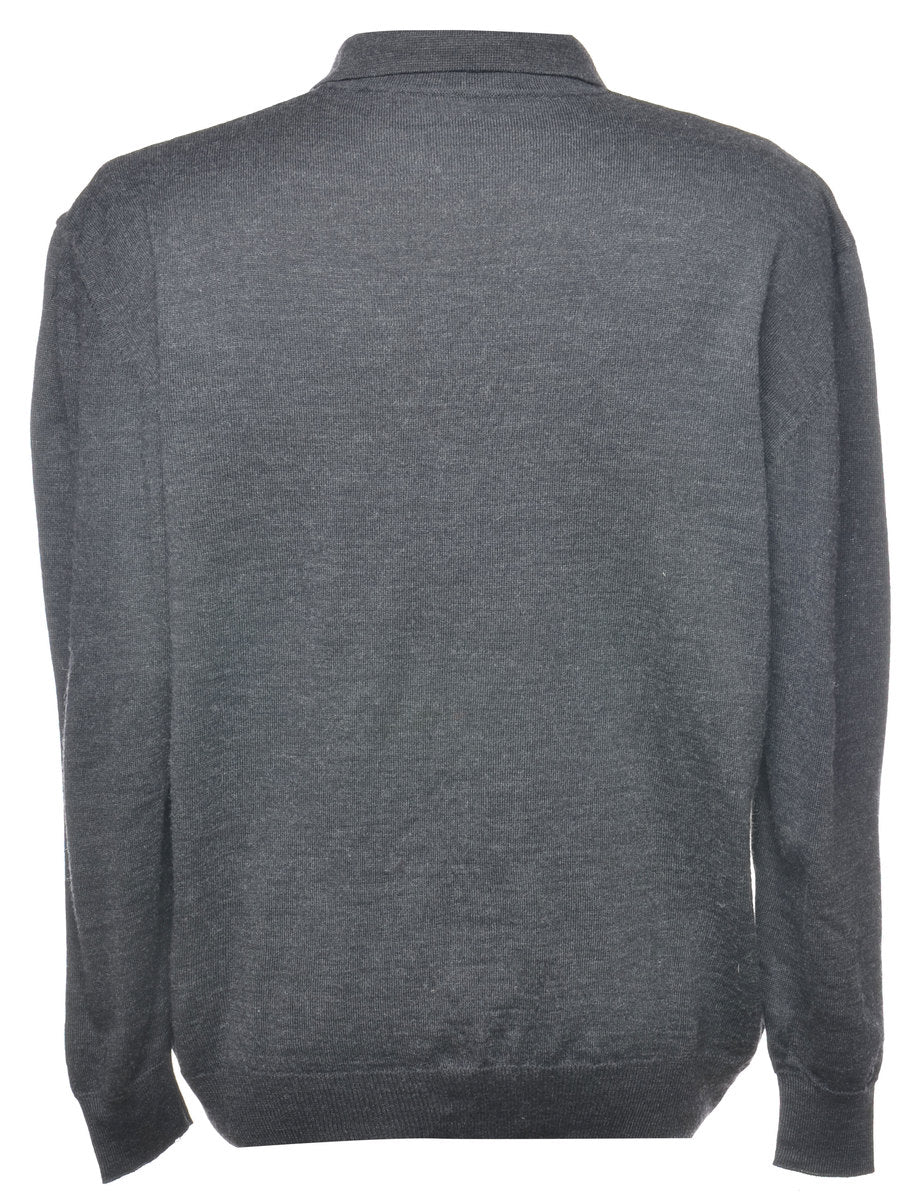 Argyle Knit Jumper - L