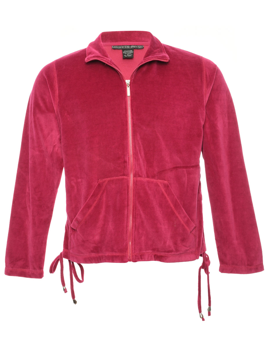 Velvet Magenta Plain Sweatshirt - L