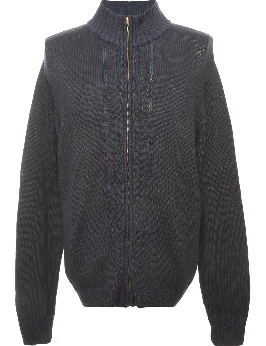 Navy Geoffrey Beene Cardigan - M