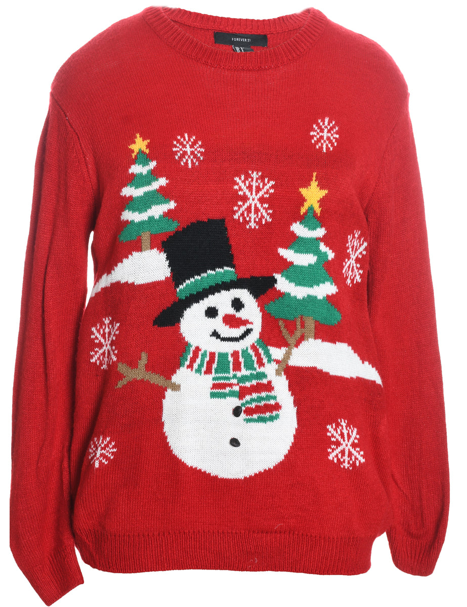 Snowman Christmas Jumper - S