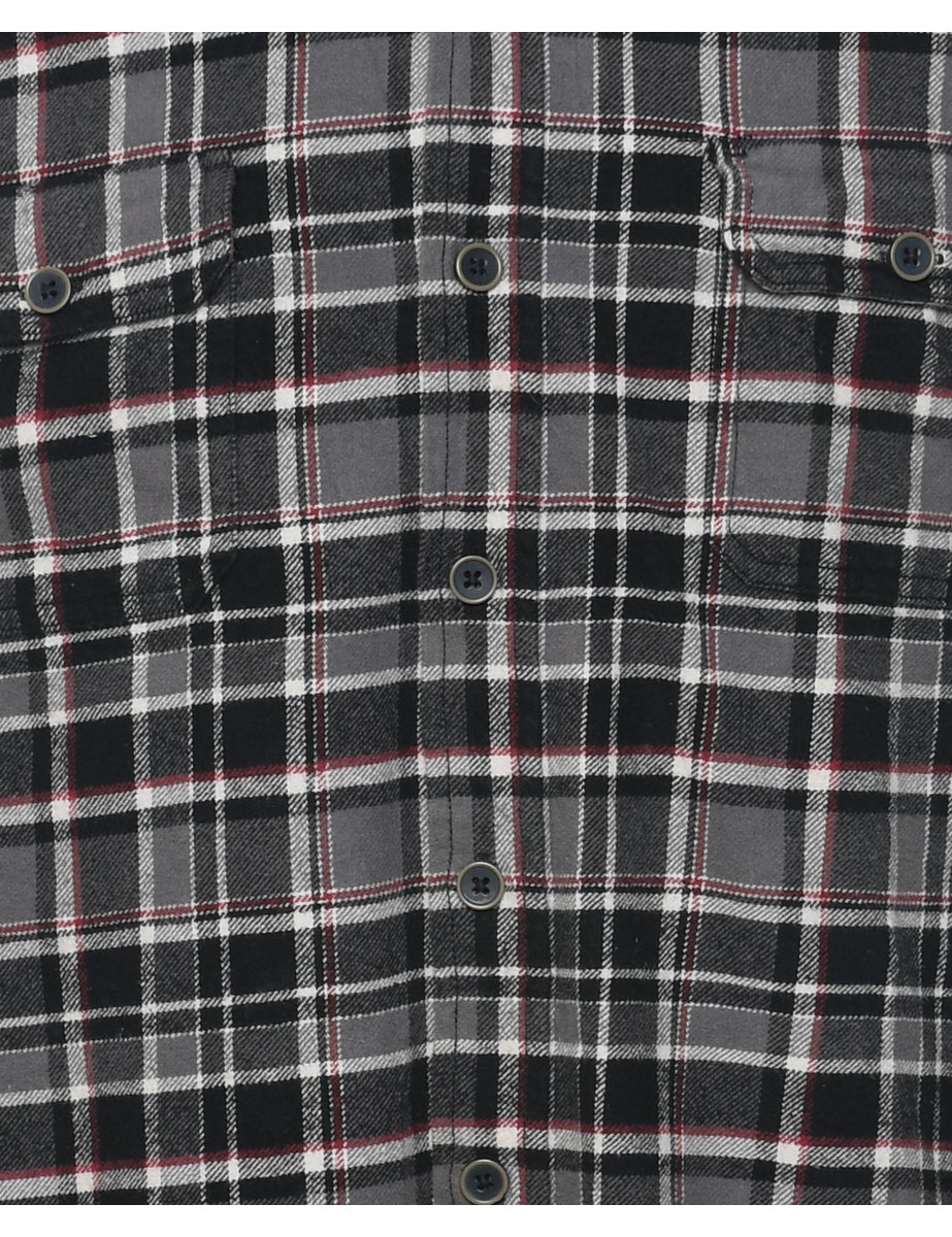 Long Sleeved Checked Shirt - M