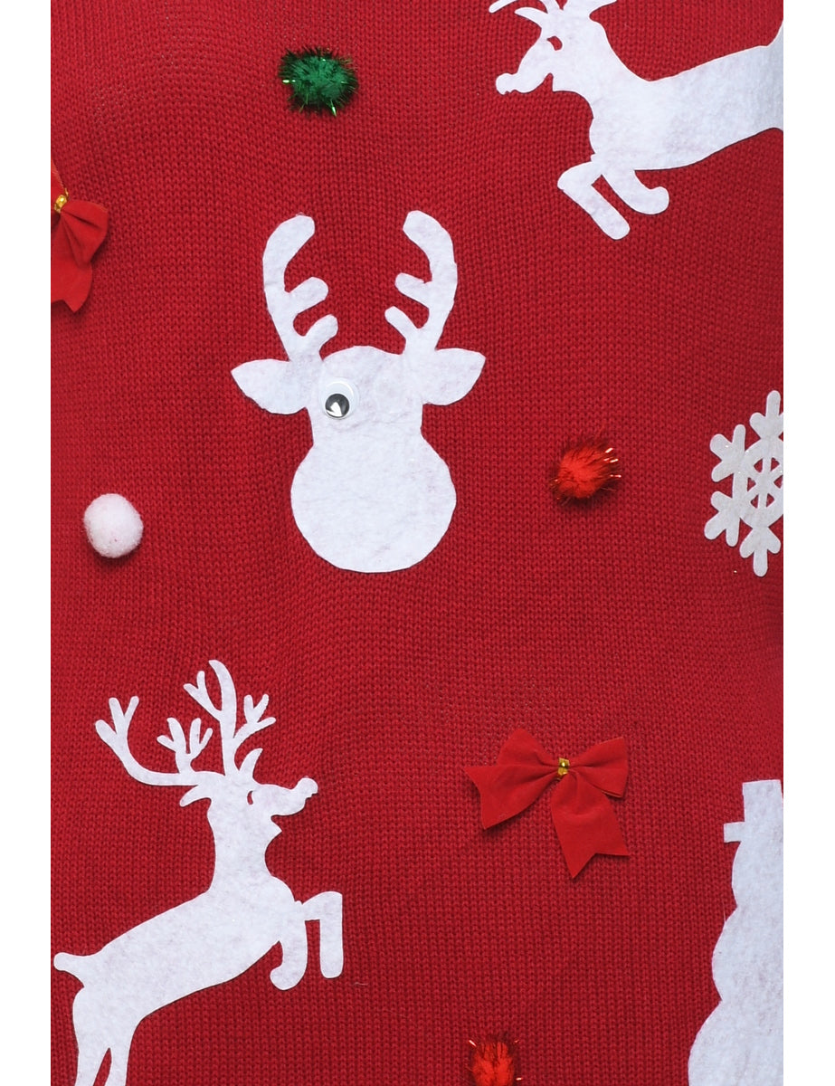 Red Christmas Jumper - S