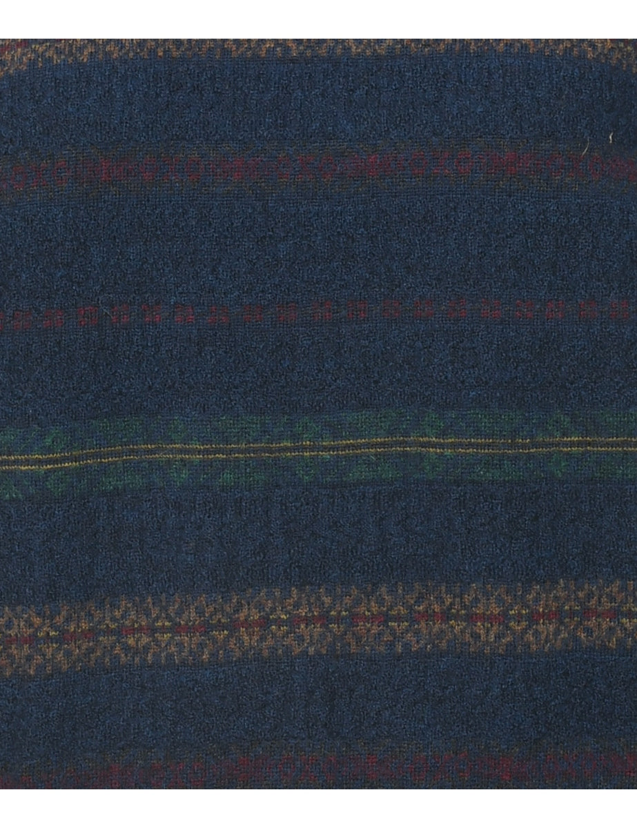 Wool Nautica Striped Jumper - L