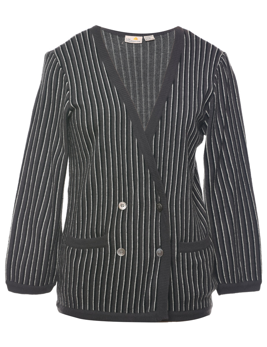 Liz Claiborne Striped Cardigan - M