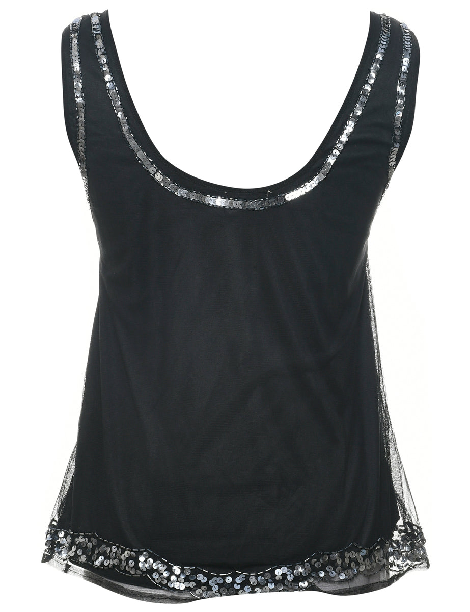 Sequined Evening Top - S