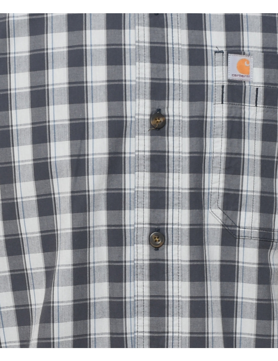 Carhartt Grey & White Checked Shirt - M