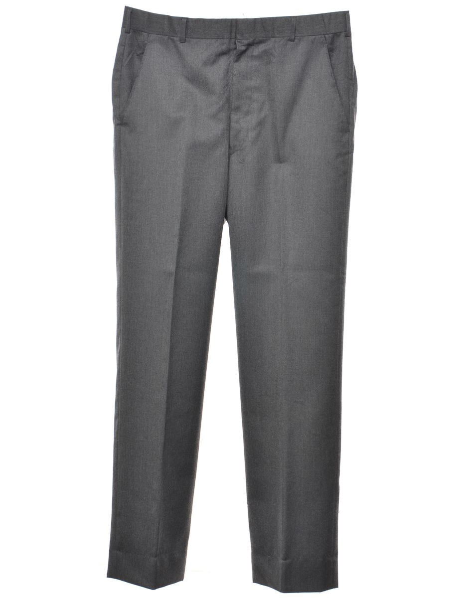 Dark Grey Straight-Leg Trousers - W34 L33