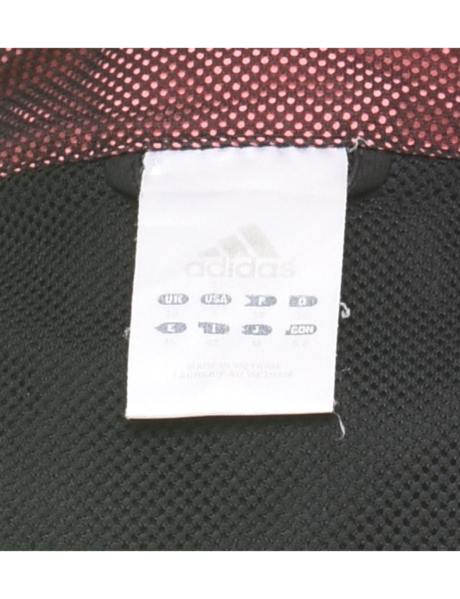 Adidas Black & Salmon Pink Nylon Jacket - S