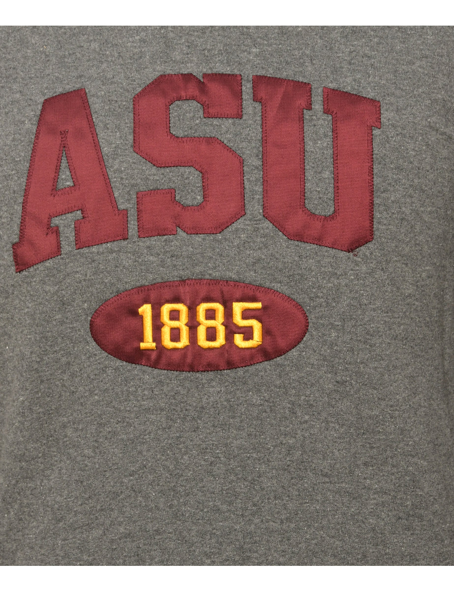 Dark Grey Champion Printed Sweatshirt - S