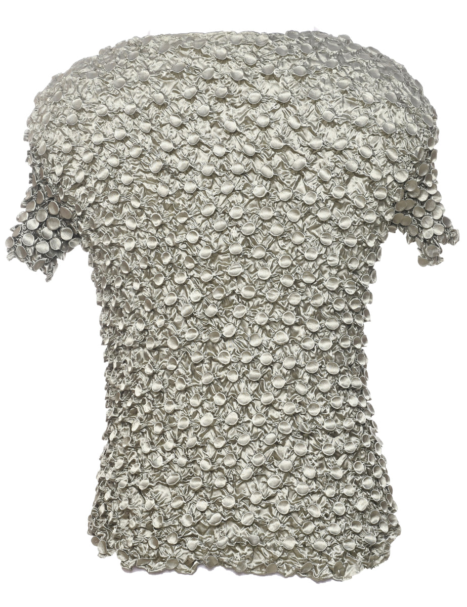 Olive Green Popcorn Top - M