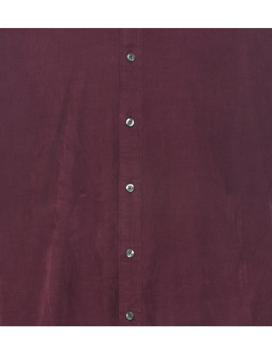 Plum Corduroy Shirt - XL
