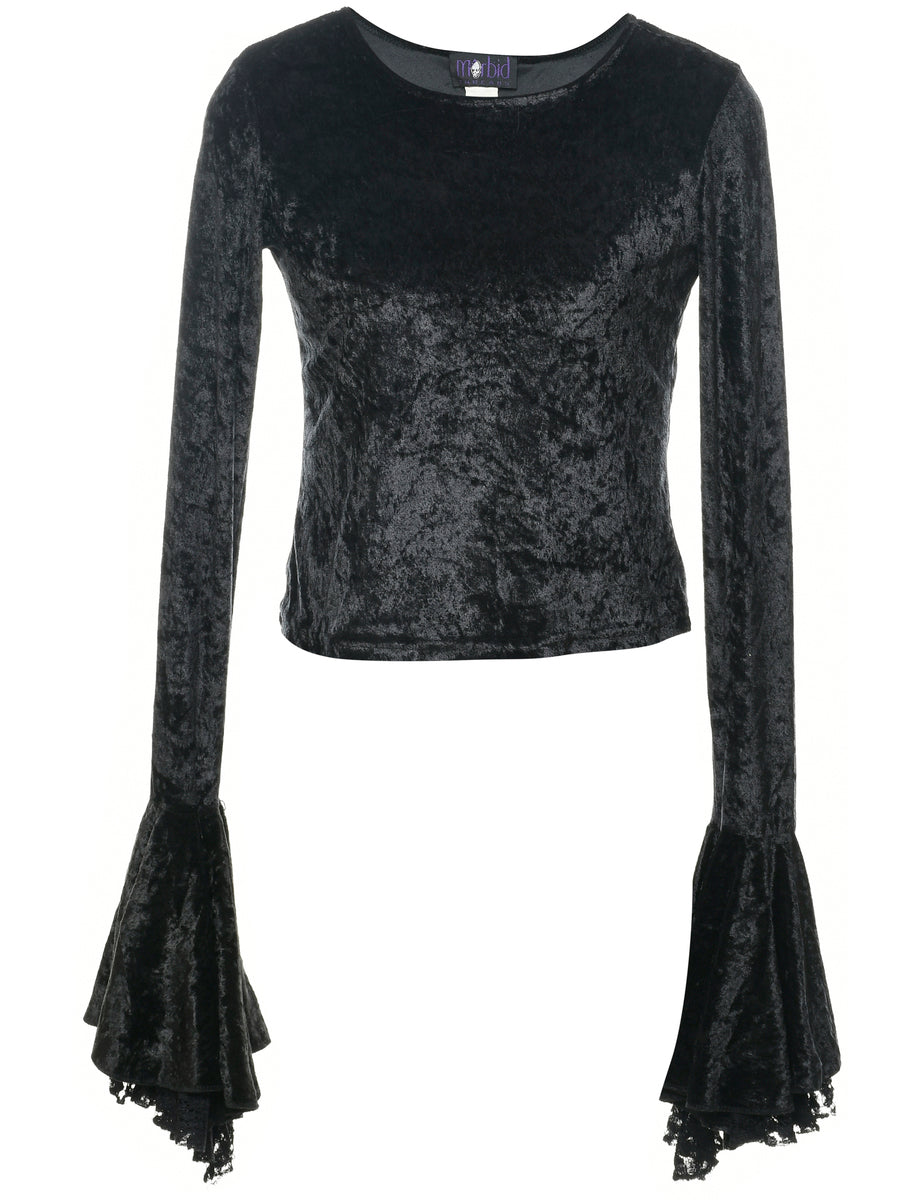 Velvet Fabric Evening Top - S