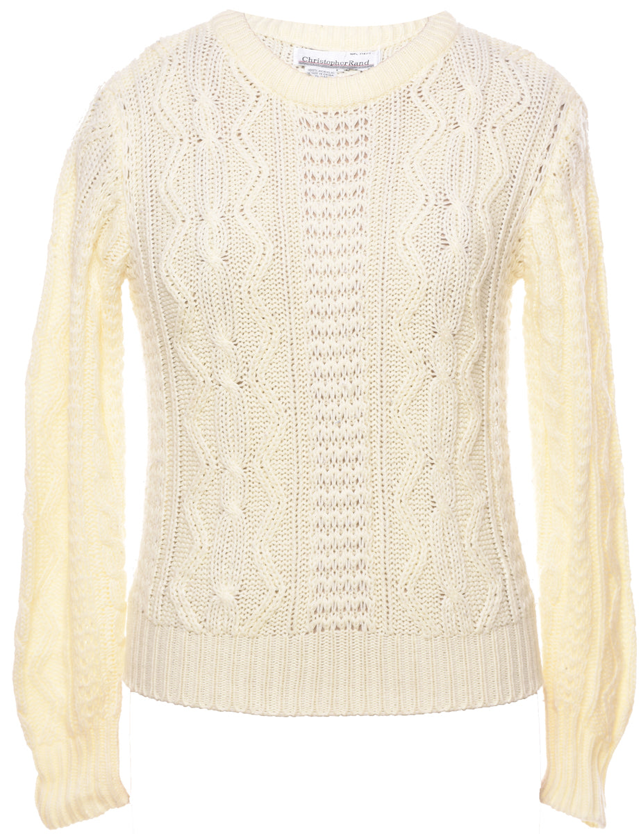 Cable Knit Jumper - M