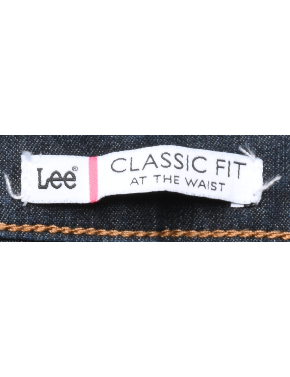 Boot Cut Lee Cropped Dark Wash Jeans - W32 L27